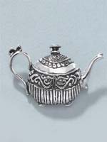 Sterling Silver Tea Pot Pin